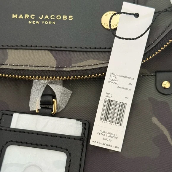 MARC JACOBS 4S5HMS035H02- CAMO PREPPY NATASHA NYLON WOMENS MINI CROSSBODY BAG - Picture 4 of 8